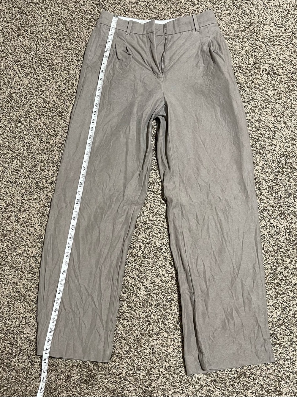 Aritzia effortless pants linen size 4 Modern Taupe color